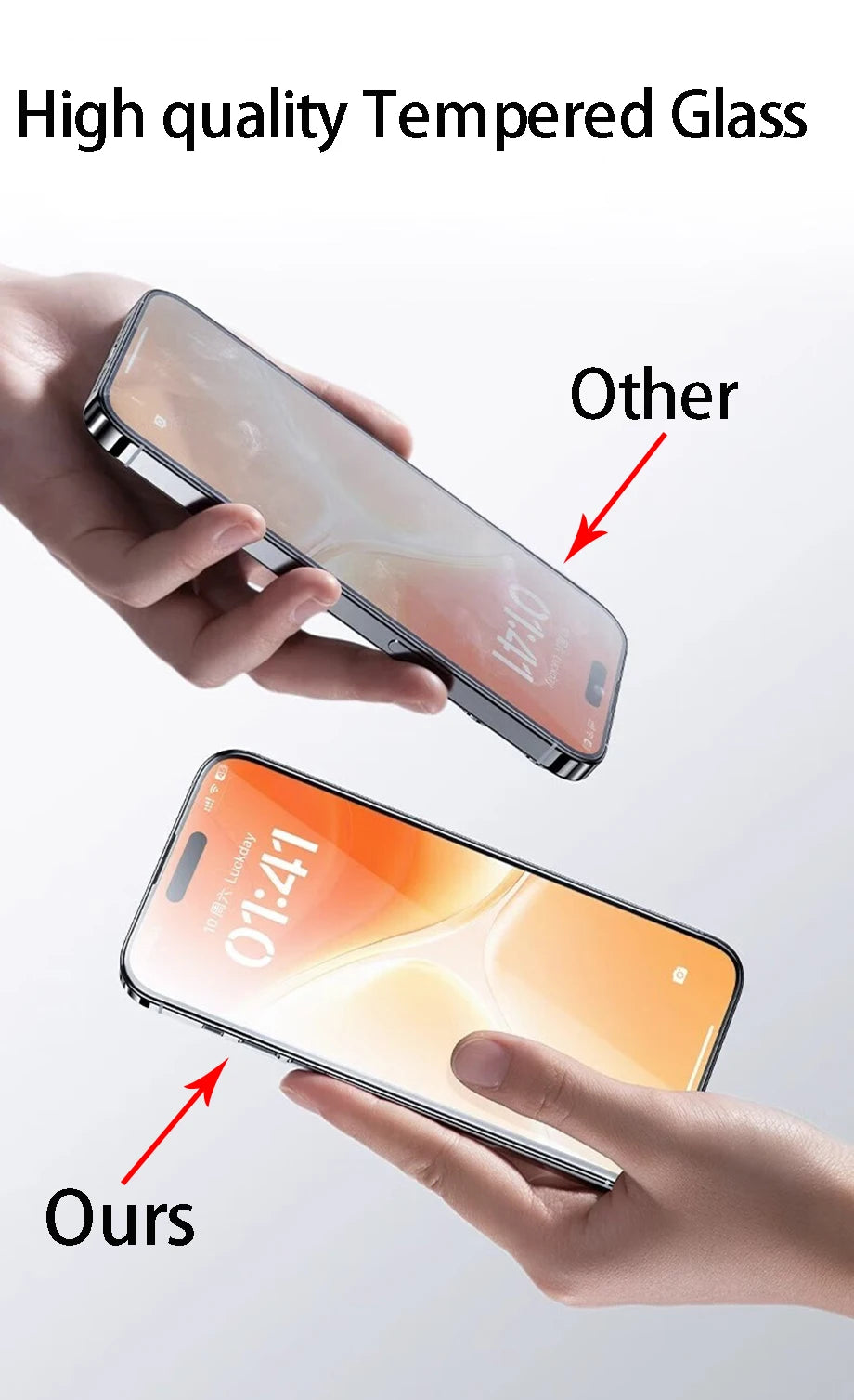 4Pcs Tempered Glass For iPhone 5-16, Protective Glass Film