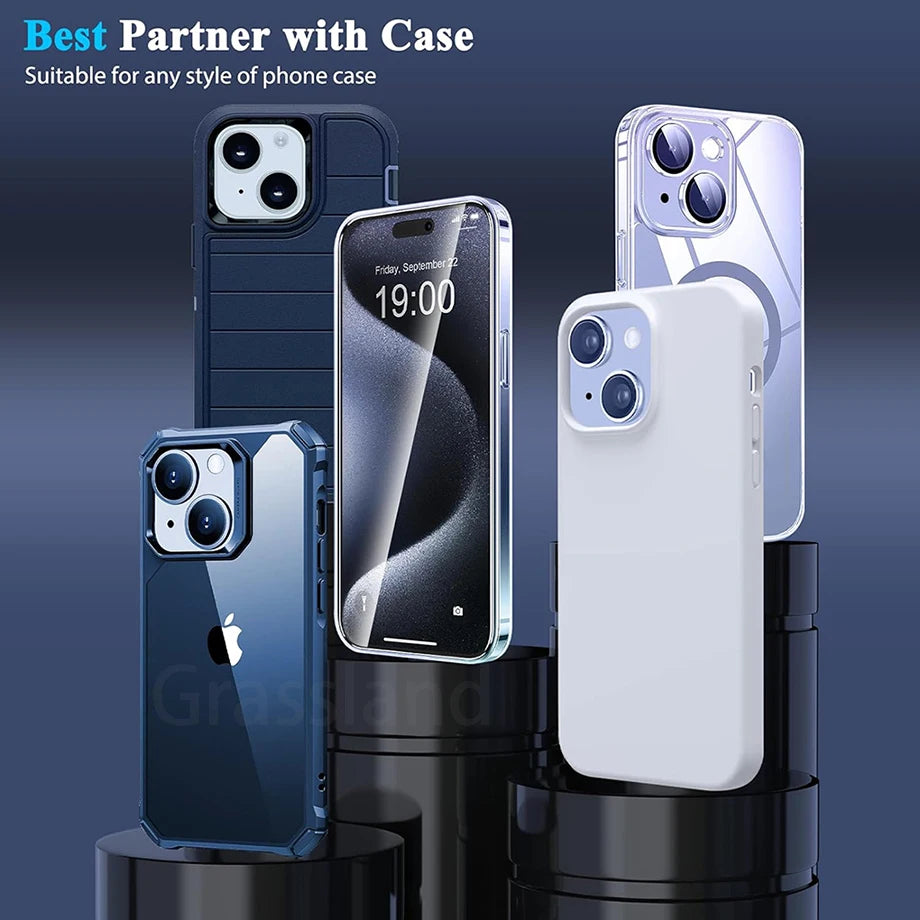4Pcs Tempered Glass For iPhone 5-16, Protective Glass Film