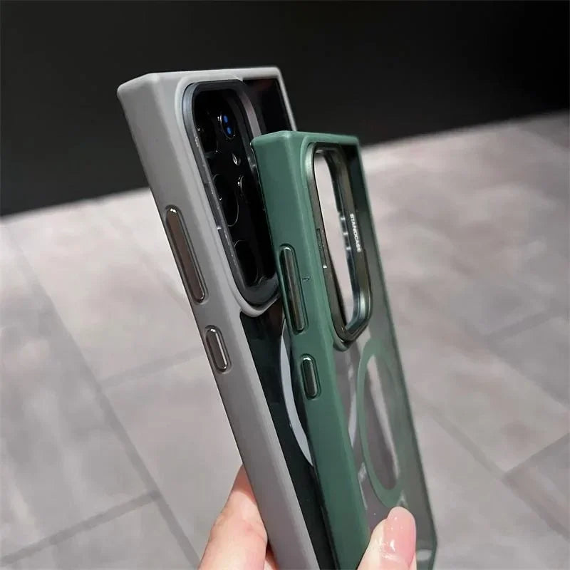 Magsafe Clear Case For Samsung Galaxy S25 S24 Ultra S22 Plus S23 FE Shockproof Magnetic Wirelesss Charge Cover