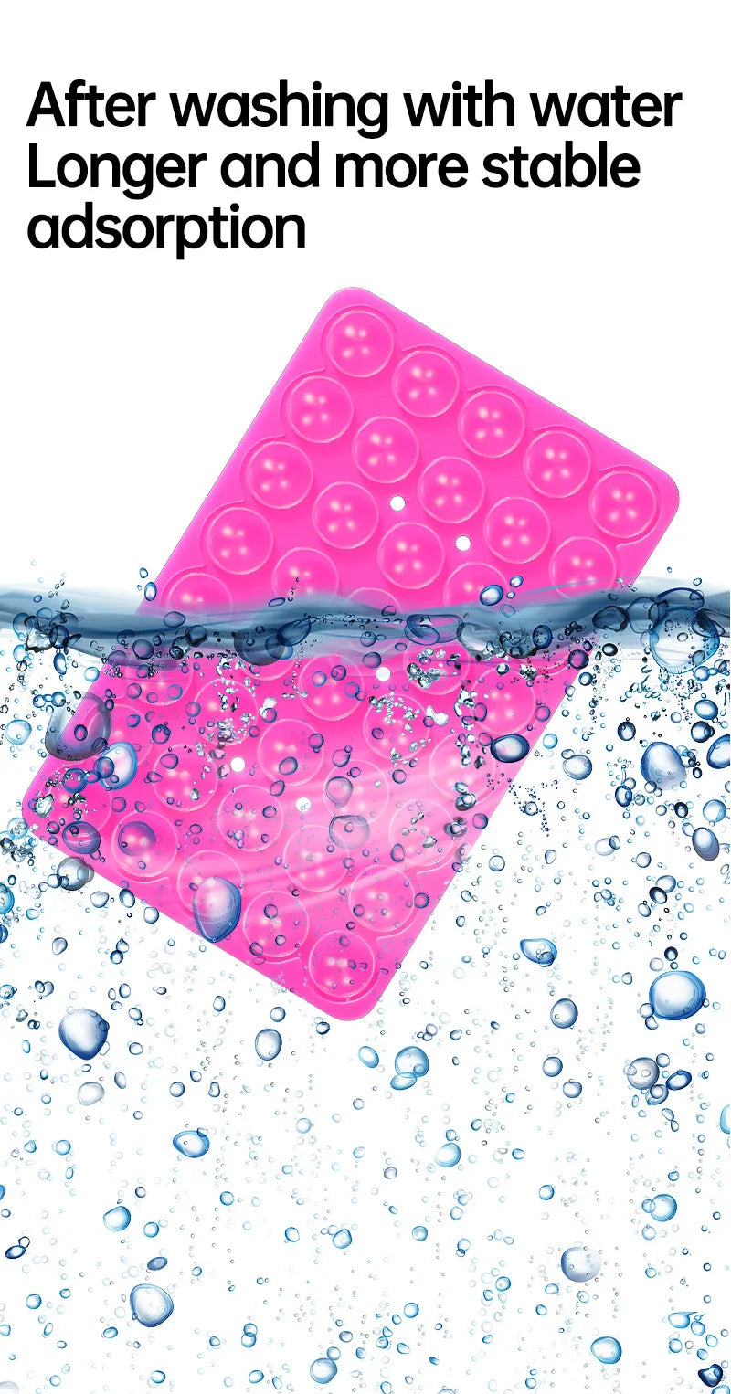 Double Sided Silicone Suction Cup Phone Case Detachable Stand Silicone Rubber Sucker Pad For Selfies And Videos Fixed Pad