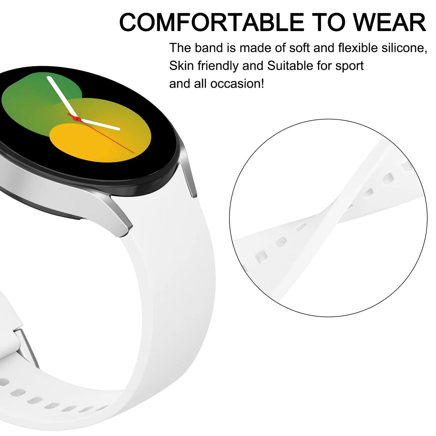 Quality Case+Silicone Strap For Samsung Galaxy Watch 4 5 6 7 40mm 44mm Band Screen Protective Cover Bumper For Galaxy Watch 4 5 6 7
