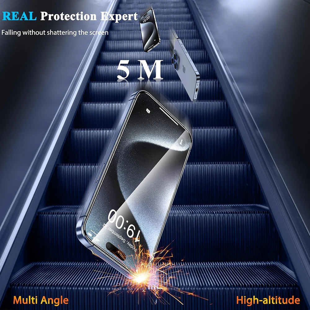 4Pcs Tempered Glass For iPhone 5-16, Protective Glass Film