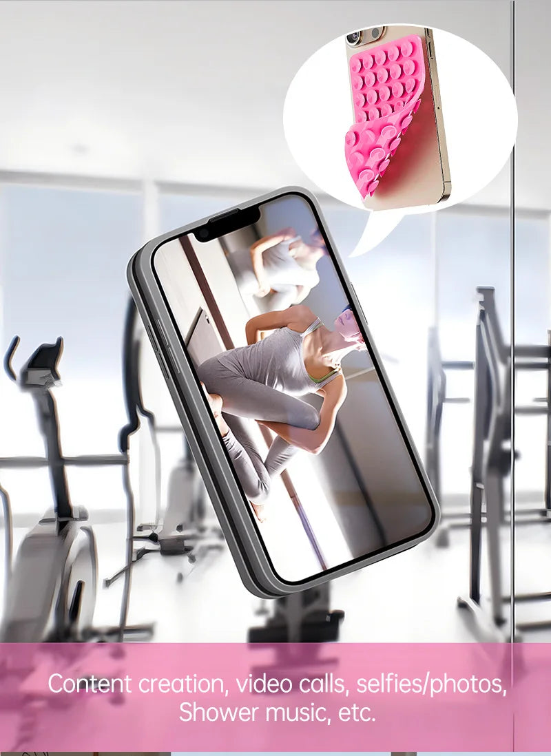 Double Sided Silicone Suction Cup Phone Case Detachable Stand Silicone Rubber Sucker Pad For Selfies And Videos Fixed Pad