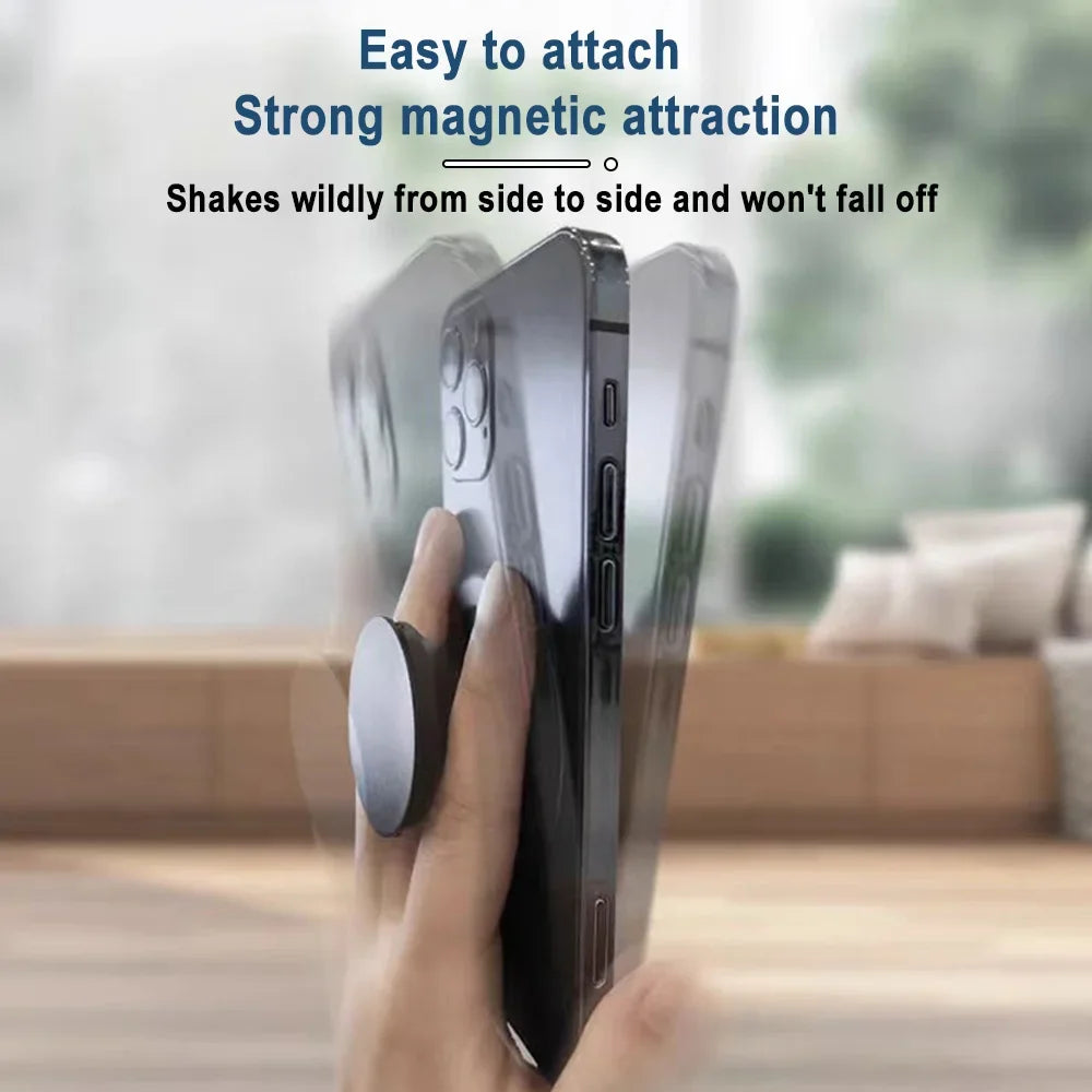 Magnetic Folding Mobile Phone Grip Holder Socket Support for iPhone 12 13 14 15 16 Ring Finger Expanding Stand