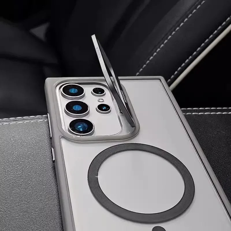 Magsafe Clear Case For Samsung Galaxy S25 S24 Ultra S22 Plus S23 FE Shockproof Magnetic Wirelesss Charge Cover