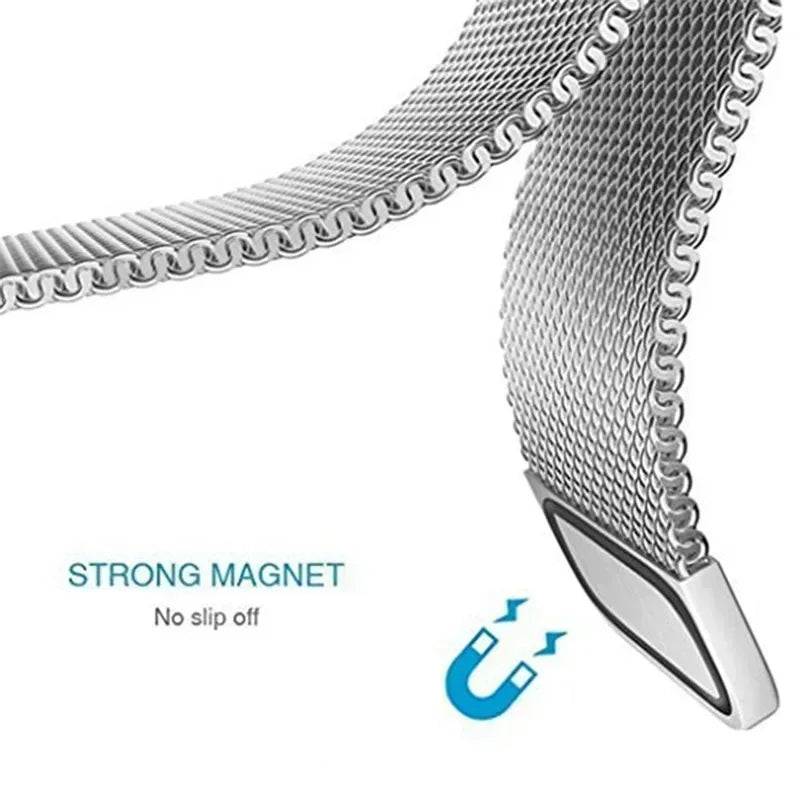 20/22mm Magnetic Milanese Strap for Samsung Galaxy Watch 7 6 5 4 40 44mm Gear S3 Stainless Steel Band for Huawei 4 GT3 Bracelet