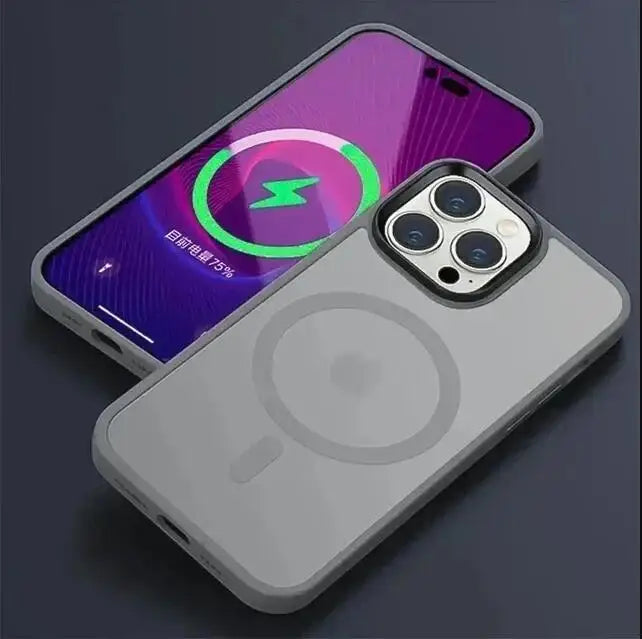 Matte Translucent Phone Case For iPhone 16 15 14 13 11 12 Pro Max Plus Magnetic Case For Magsafe Wireless Charging Cover