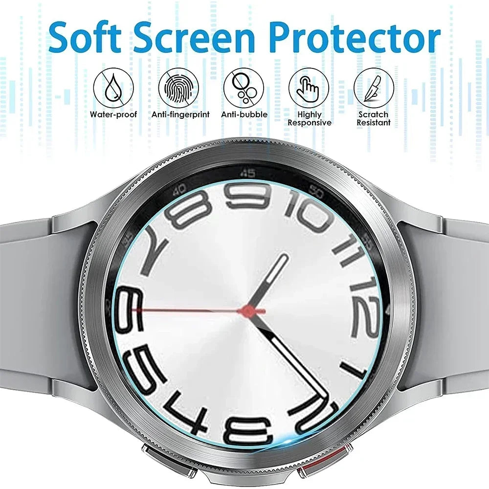 Samsung Galaxy Watch 7 6 5 4 40/44MM Tempered Glass Screen Protector for Samsung Watch 4/6Classic 46/43/47mm Protective Film