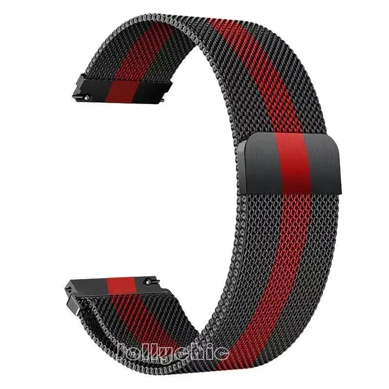 20/22mm Magnetic Milanese Strap for Samsung Galaxy Watch 7 6 5 4 40 44mm Gear S3 Stainless Steel Band for Huawei 4 GT3 Bracelet