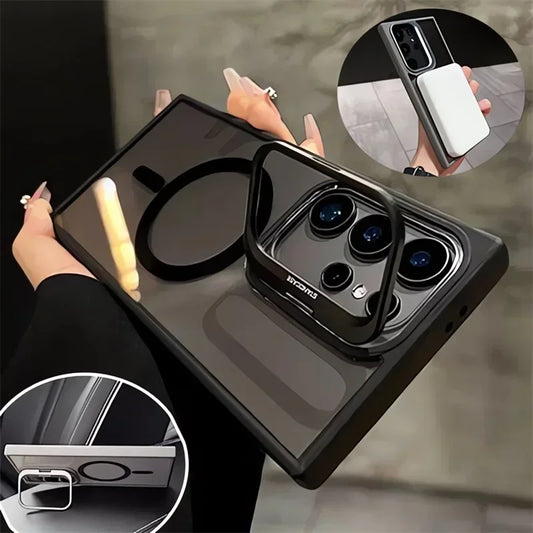 Magsafe Clear Case For Samsung Galaxy S25 S24 Ultra S22 Plus S23 FE Shockproof Magnetic Wirelesss Charge Cover