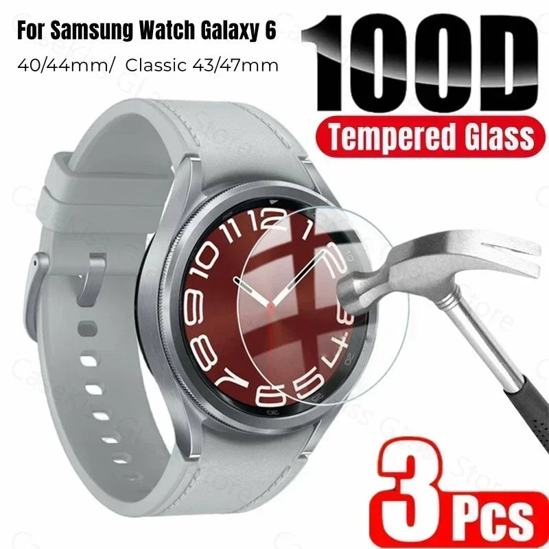 Samsung Galaxy Watch 7 6 5 4 40/44MM Tempered Glass Screen Protector for Samsung Watch 4/6Classic 46/43/47mm Protective Film