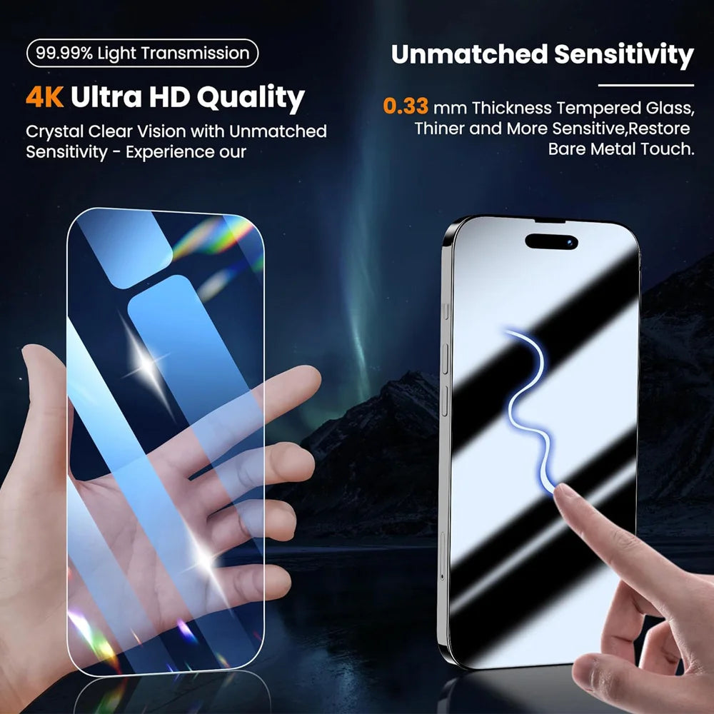 HD Screen Protection For iPhone 16 15 17 14 13 12 11 Pro Max Tempered Glass iPhone15 Pro Camera Lens Film iPhone16 Plus 13 Mini
