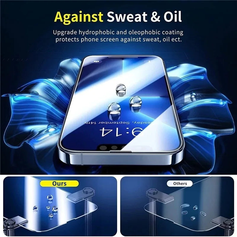 1-5Pcs Tempered Glass For iPhone 11, 12, 13, 14, 15, 16