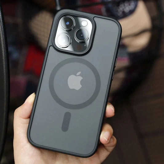 Matte Translucent Phone Case For iPhone 16 15 14 13 11 12 Pro Max Plus Magnetic Case For Magsafe Wireless Charging Cover
