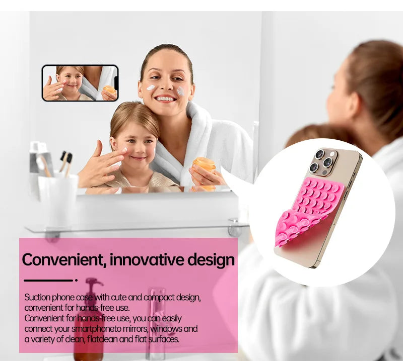 Double Sided Silicone Suction Cup Phone Case Detachable Stand Silicone Rubber Sucker Pad For Selfies And Videos Fixed Pad